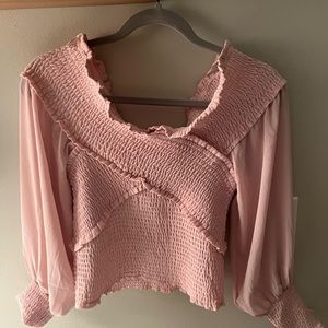 Super down long sleeve blouse